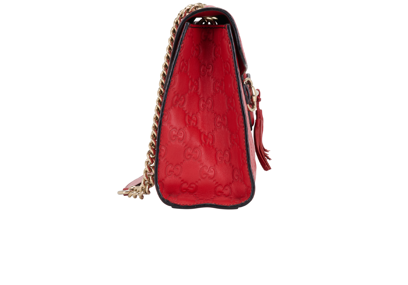 Medium Emily, &pound;650, Handbags, Red, Leather, Side view